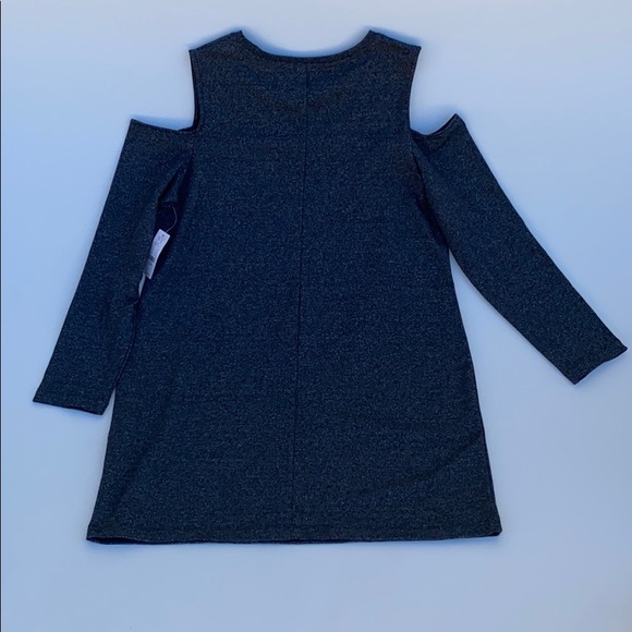 New York & Co Gray Shoulder Less Long Sleeve Dress - Picture 6 of 8